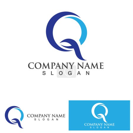 Ilustración de Letra Q Queen Logo Design Inspiración para empresas y empresas. - Imagen libre de derechos