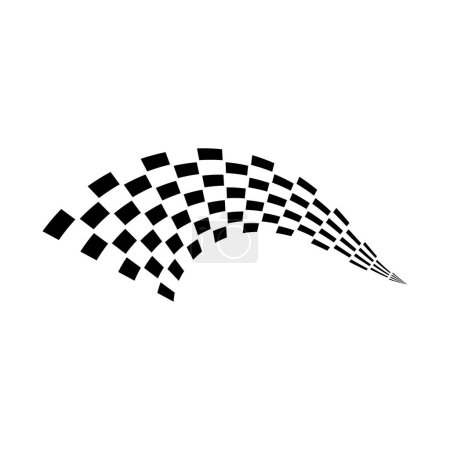 Illustration for Race flag icon, simple design illustration vector - Royalty Free Image