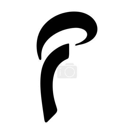 F Buchstabenvektorsymbol Illustration Design