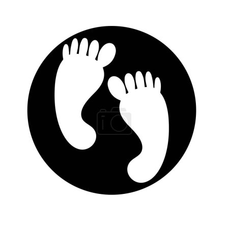 Ilustración de Plantilla de logotipo de icono de pie y cuidado Cuidado de la salud de pie y tobillo - Imagen libre de derechos
