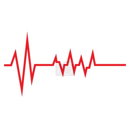 Téléchargez les illustrations : Logo pouls cardiaque - en licence libre de droit