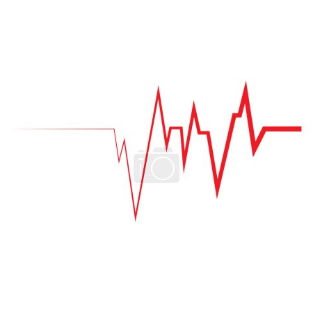 Téléchargez les illustrations : Logo pouls cardiaque - en licence libre de droit