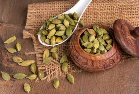 Photo for Closeup of dried cardamom on background - Royalty Free Image