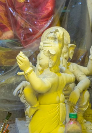 Photo for Ganesha statues, hindu god, close up view - Royalty Free Image