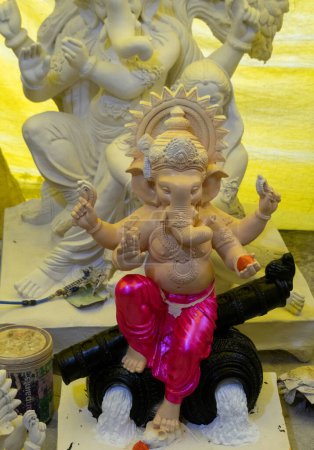 Photo for Ganesha statue, hindu god, close up view - Royalty Free Image