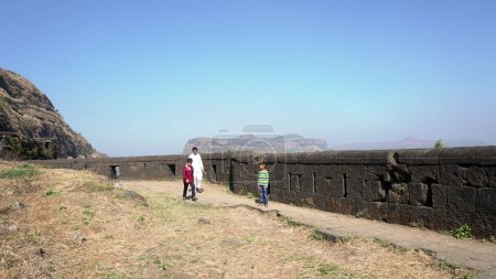 Photo for People visiting ancient fortress in India - Royalty Free Image