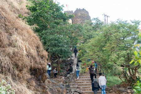 Foto de Pune, Maharashtra India - 10 de diciembre de 2023: Pune Darwaja en Sinhagad fort (Kondhana Killa) cerca de Pune - Imagen libre de derechos