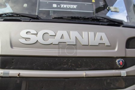 Photo for Scania Sign and Logo on Bonnet. - Royalty Free Image