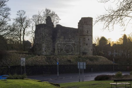 Strathaven Castle is also known as Avondale Castle, the ruin and mound is now a Scheduled Ancient Monument, Strathaven, Scotland