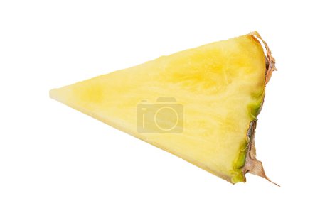 Photo for Pineapple slice isolated. Cut pineapples on white background. File contains clipping path. Full depth of field - Royalty Free Image