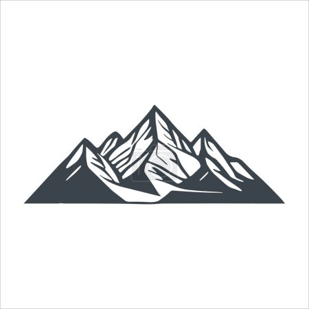 Illustration pour Modèle de logo vectoriel icône montagnes - image libre de droit