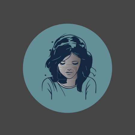 Illustration for Conceptual illustration of depression, Persistent feelings of sadness, hopelessness, and a lack of interest in activities. - Royalty Free Image