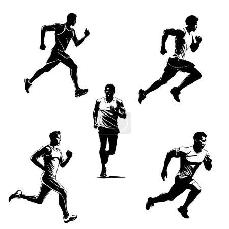 Illustration for Conceptual Illustration of a Running Man - Royalty Free Image