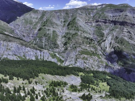 Photo for Mercantour national park in french Alps seen from the sky - Royalty Free Image
