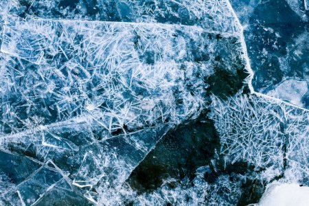 Téléchargez les photos : Texture de glace fond d'hiver - en image libre de droit