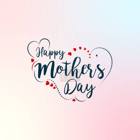 Happy mothers day typography with ornaments