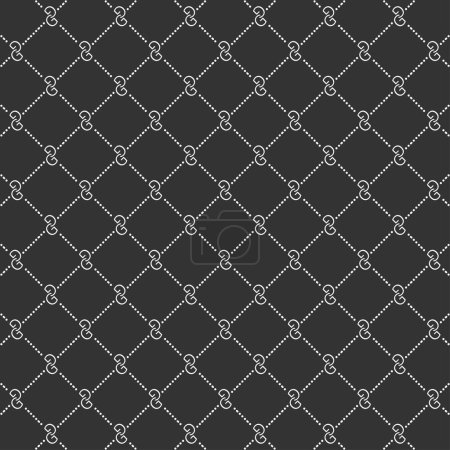 Illustration for Geometrical Diamond line seamless pattern background with grid - Royalty Free Image