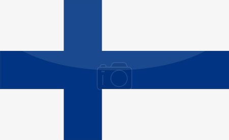 Flagge von Finnland Vektor Illustration. Nationalflagge Finnlands. Finnlands Flagge.