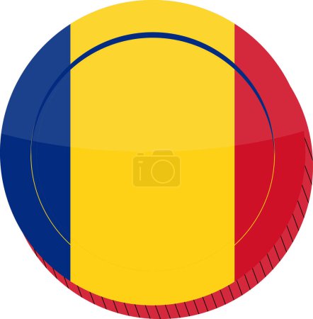 Ilustración de Bandera rumana dibujada a mano, Leu rumana dibujada a mano - Imagen libre de derechos