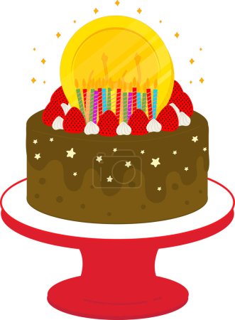 Ilustración de Feliz cumpleaños. ilustración vectorial - Imagen libre de derechos