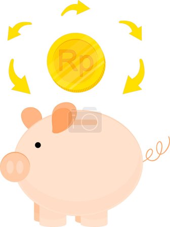 Illustration for Piggy bank vector illustration - Royalty Free Image