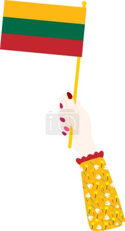Illustration for Vector illustration of a flag of lithuania. - Royalty Free Image