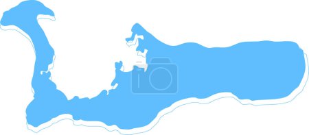 Illustration for Cayman islands vector map.Hand drawn minimalism style. - Royalty Free Image