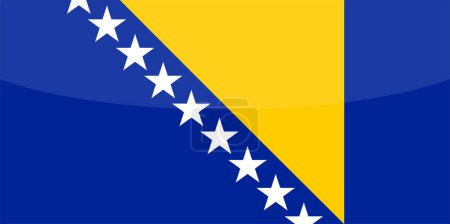 Téléchargez les illustrations : Bosnie-Herzégovine Drapeau de pays - en licence libre de droit