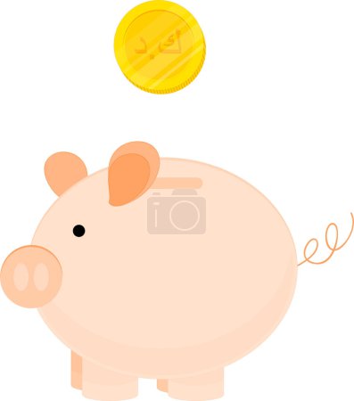 Ilustración de Icono de alcancía. ilustración plana de los iconos de vectores de ahorro para la web - Imagen libre de derechos