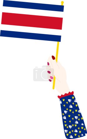 Téléchargez les illustrations : Main avec drapeau national de thaïlande - en licence libre de droit