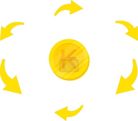 Illustration for Vector illustration of a coin - Royalty Free Image