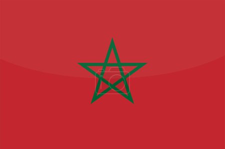Illustration for Morocco flag vector icon - Royalty Free Image