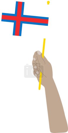 Ilustración de Bandera de Suecia y mano, ilustración vectorial - Imagen libre de derechos