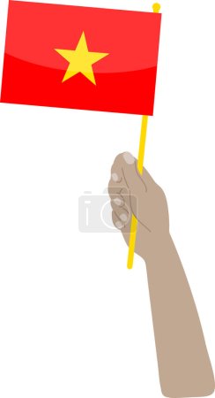 Illustration for Flag holding vietnam, isolated - Royalty Free Image