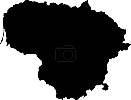Illustration for Europe lithuania map vector map.Hand drawn minimalism style. - Royalty Free Image