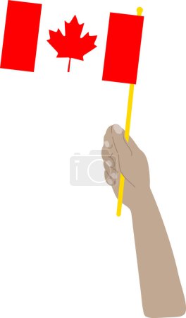 Illustration for Flag of canada and hand - Royalty Free Image