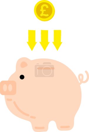Illustration for Piggy bank icon vector illustration design - Royalty Free Image