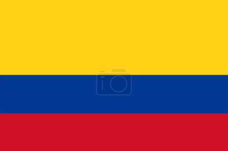 Illustration for Vector illustration of the flag of colombia. - Royalty Free Image