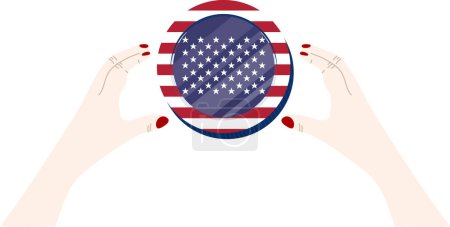 Téléchargez les illustrations : Drapeau américain dessiné à la main, Dollar américain dessiné à la main - en licence libre de droit