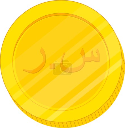 Ilustración de Dibujos animados de moneda de oro turco - Imagen libre de derechos