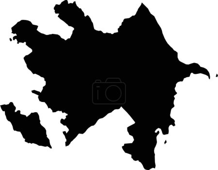 Illustration for Azerbaijan map vector map.Hand drawn minimalism style. - Royalty Free Image