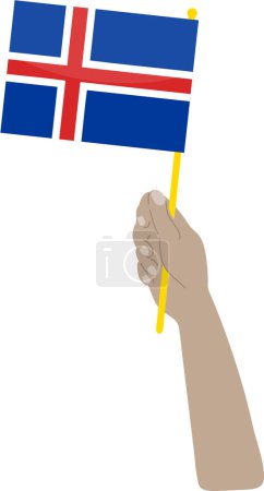 Illustration for Flag of iceland on white background. - Royalty Free Image