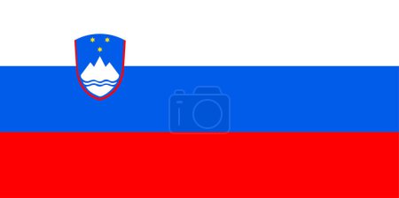 Téléchargez les illustrations : Drapeau de la slovenia. drapeau national du pays. illustration vectorielle - en licence libre de droit