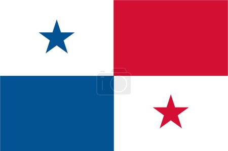 Illustration for Flag of panama. vector illustration - Royalty Free Image