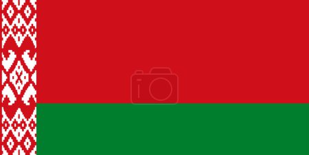 Illustration for National flag of belarus. country of belarus. belarus flag of belarus. vector illustration. - Royalty Free Image