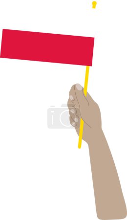 Ilustración de Mano sosteniendo una cinta roja - Imagen libre de derechos