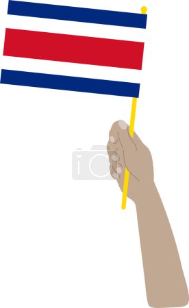 Illustration for Thailand flag on hand on white background - Royalty Free Image