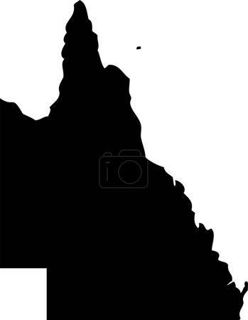 Ilustración de Mapa vectorial de Australia. Queenslan - Imagen libre de derechos