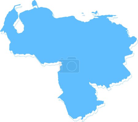 Illustration for Map of argentina in blue - Royalty Free Image