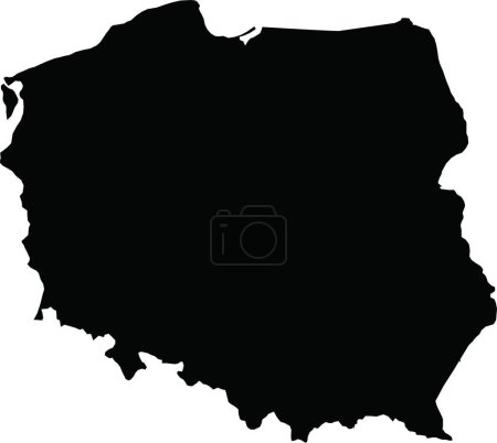 Ilustración de Mapa de Polonia mapa vectorial estilo minimalismo dibujado a mano. - Imagen libre de derechos